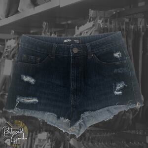 BDG High Rise Cheeky Distressed Shorts - Size 28